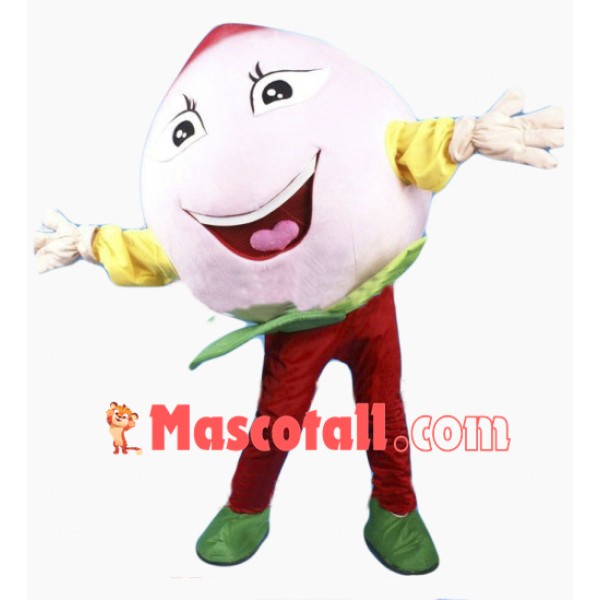 Pink Peach Mascot Costume