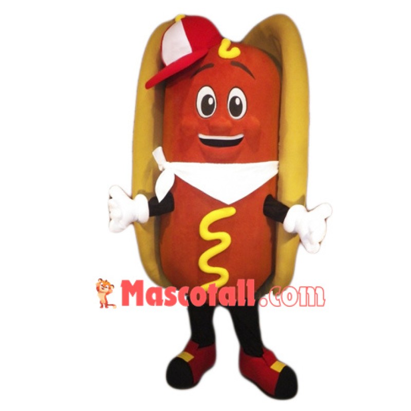 Happy Lightweight Hot Dog Mascot Costume