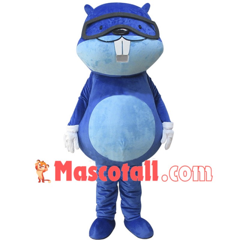 Cheap Blue Beaver Mascot Costume