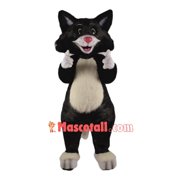 Happy Black Cat Mascot Costume