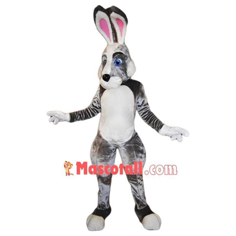 Black White Pink Rabbit Mascot Costume