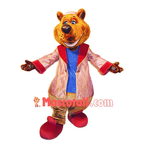 Smiling Lightweight Bear Mascot Costume