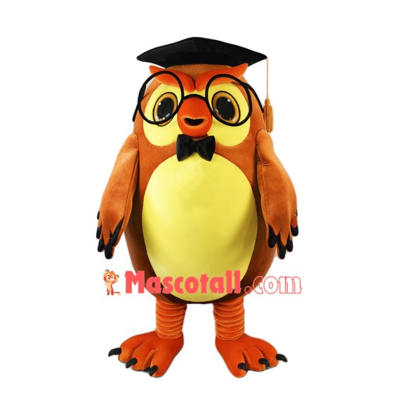 Learned Owl Mascot Costume