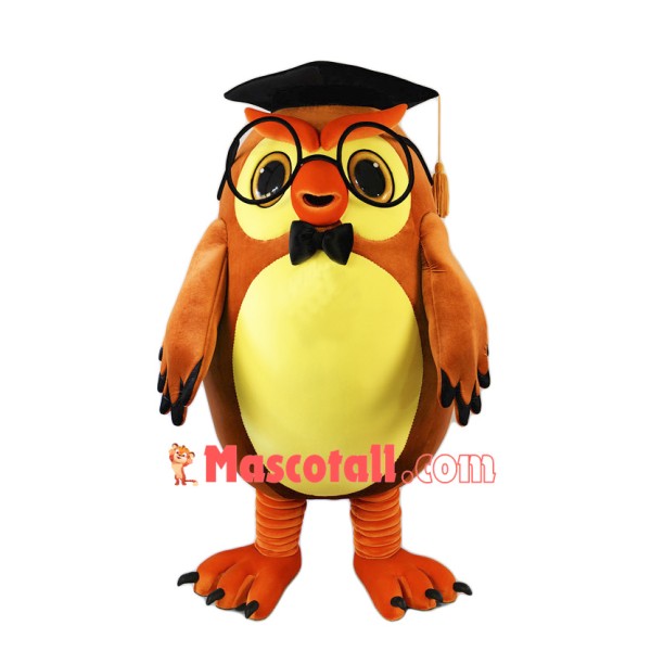 Learned Owl Mascot Costume