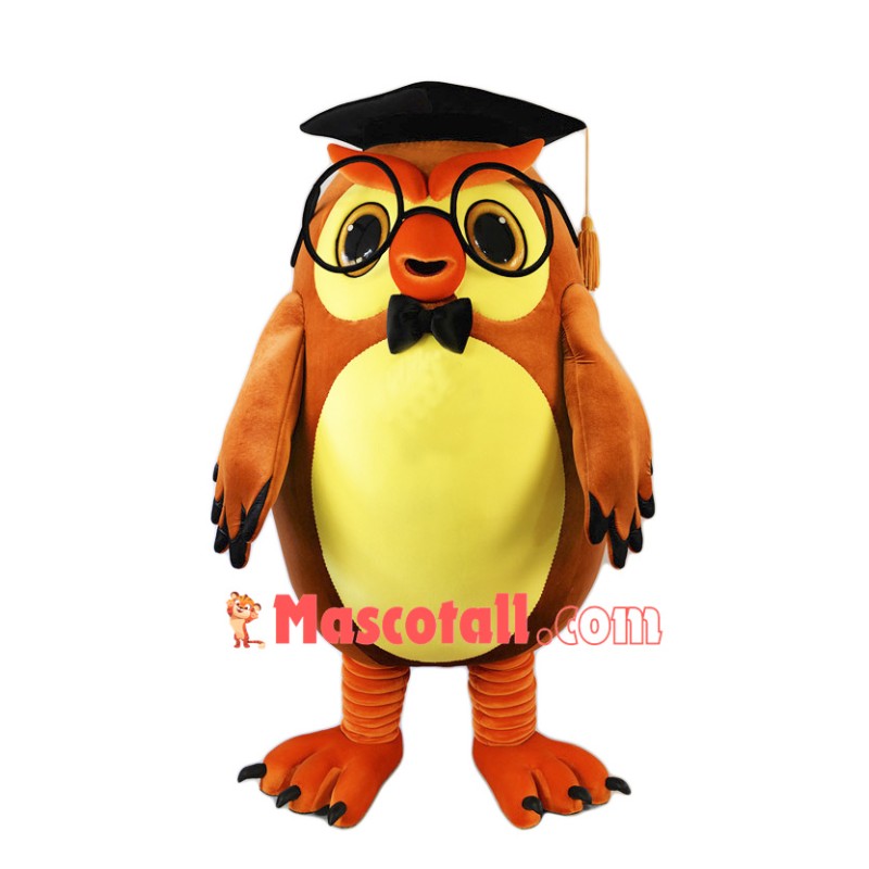 Learned Owl Mascot Costume
