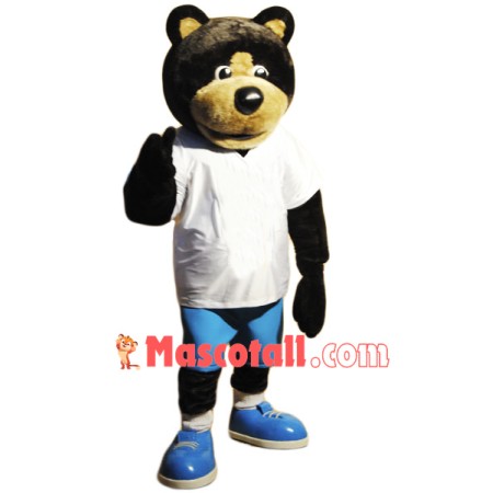 Cute Sport Brown Bear Mascot Costume