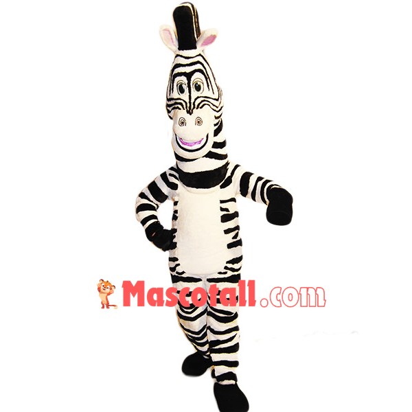 Happy Lightweight Zebra Mascot Costume