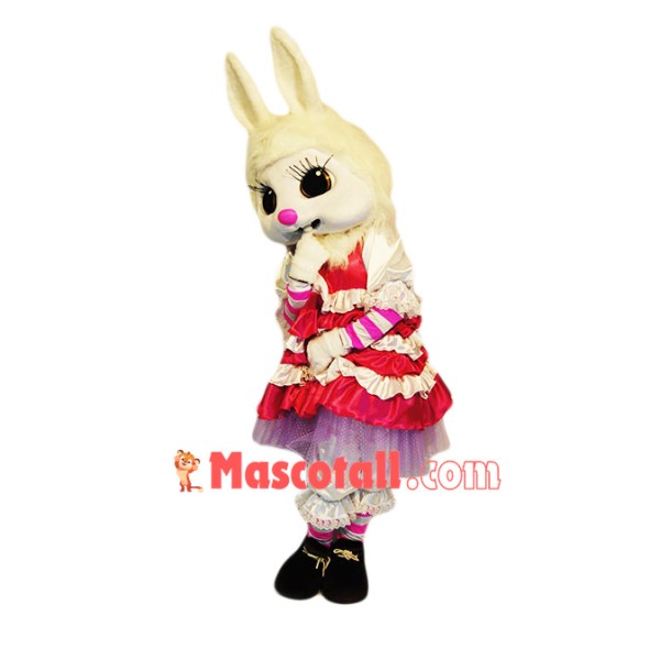 Fashion White Rabbit Mascot Costume
