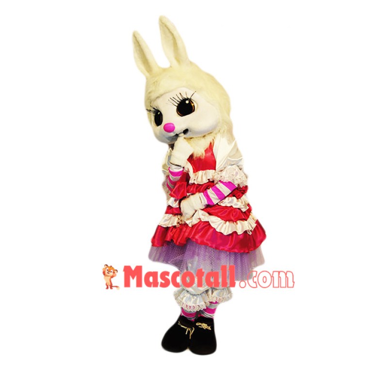 Fashion White Rabbit Mascot Costume
