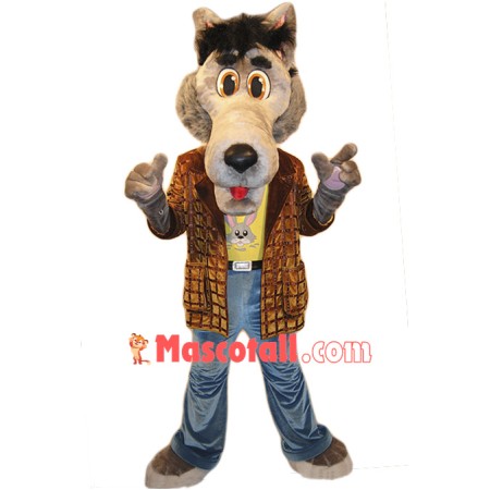 Friendly Wolf Mascot Costume Free Shipping