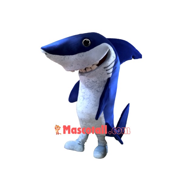 Professional Quality Blue Shark Mascot Costume