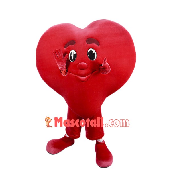 Super Cute Red Heart Mascot Costume