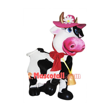 Beautiful Cow Mascot Costume Free Shipping