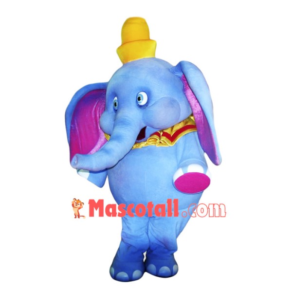 Super Cute Blue Elephant Mascot Costume