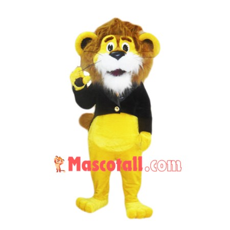 Cute Yellow Lion Mascot Costume