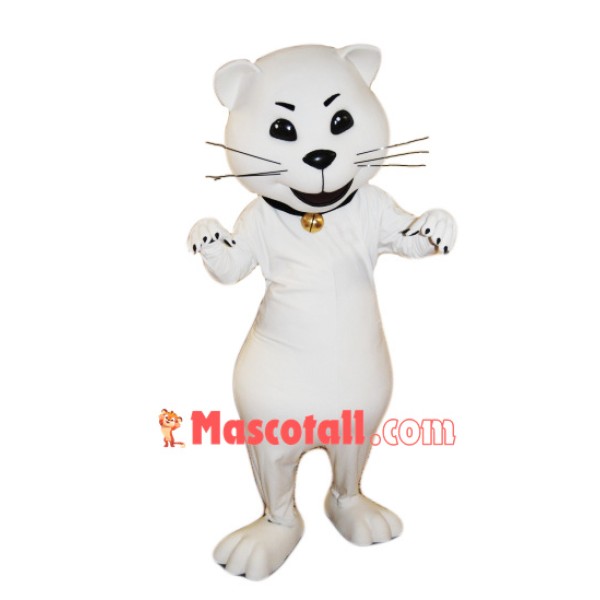 Top Quality White Cat Mascot Costume