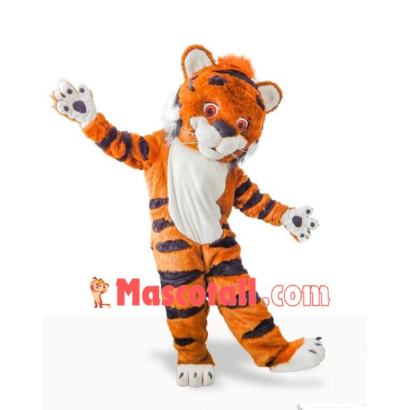 Cute Furry Tiger Mascot Costume