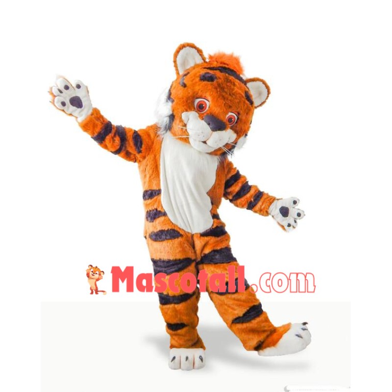 Cute Furry Tiger Mascot Costume