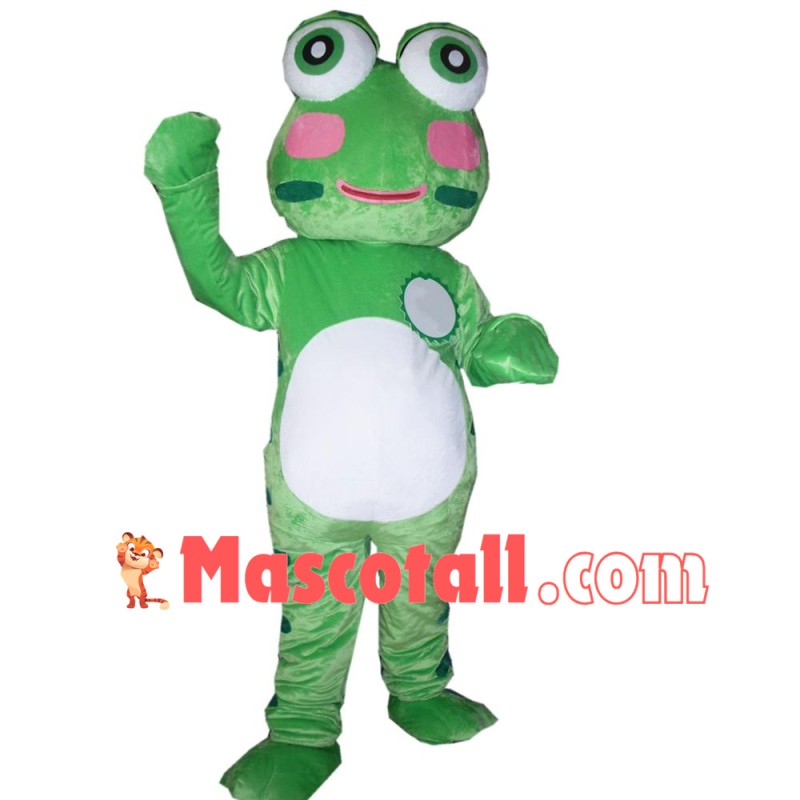 Cute Green Lightweight Frog Mascot Costume