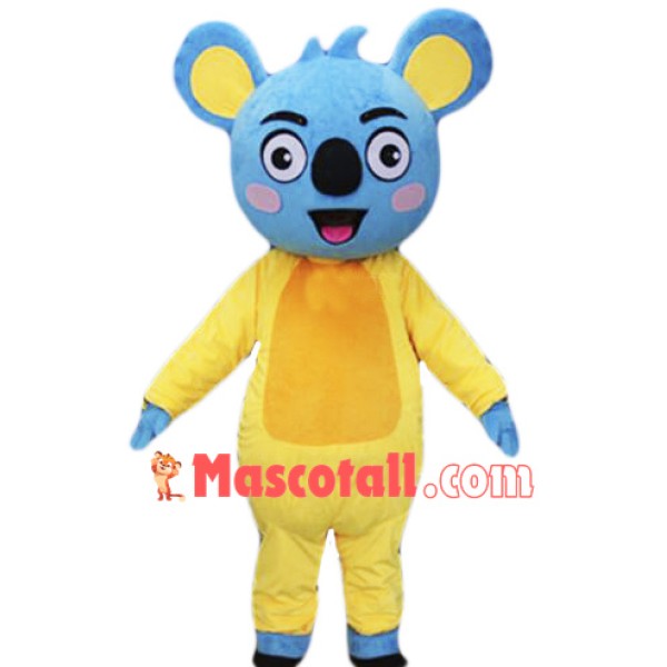 Happy Blue Koala Mascot Costume