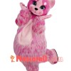 Pink Furry Cat Mascot Costume