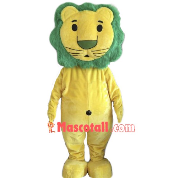 Green Hair Lion Mascot Costume