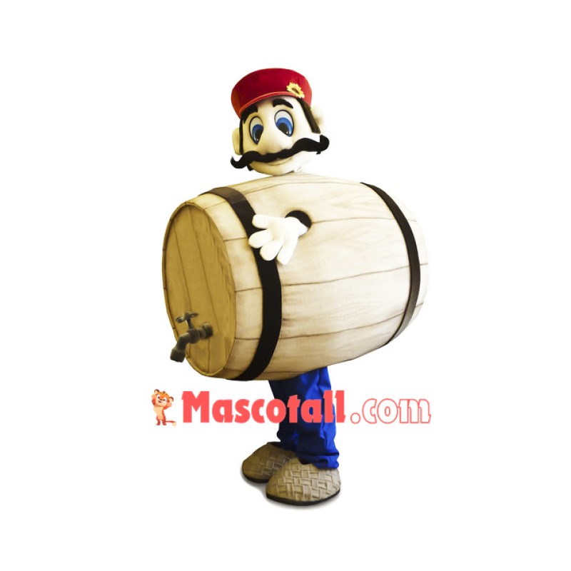 Barrel Man Mascot Costume