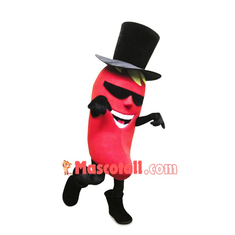 Happy Lightweight Chili Pepper Mascot Costume