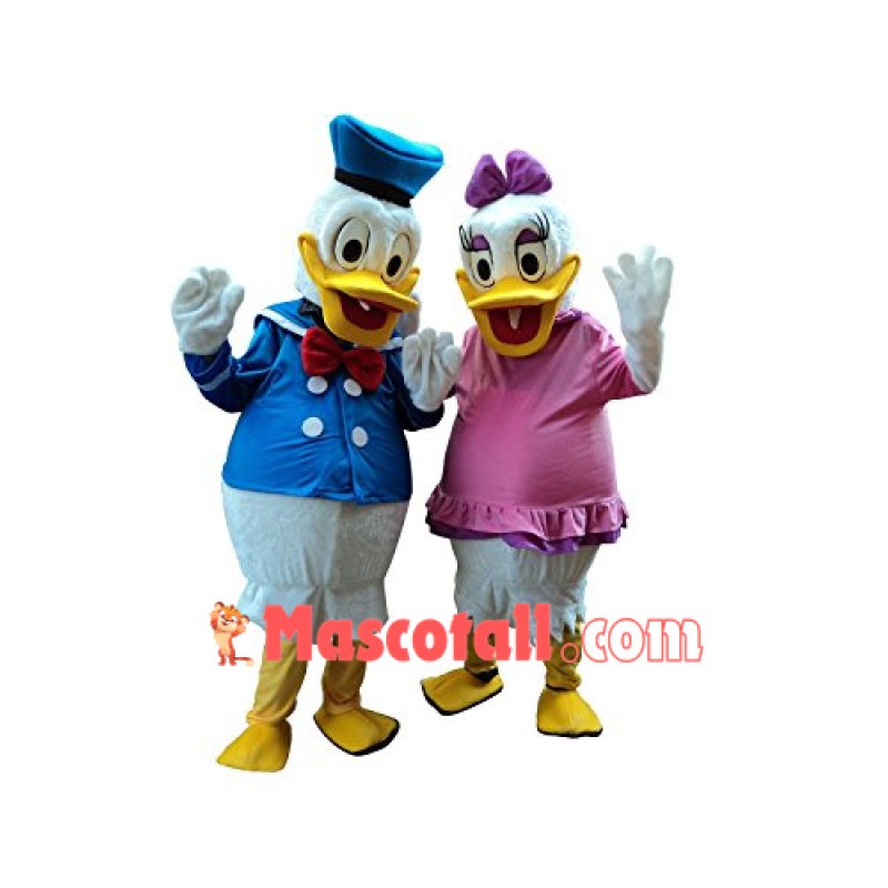 Classic Verson Donald Duck Couple Mascot Costume