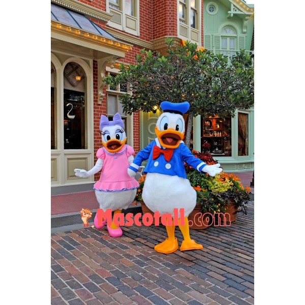 Love Donald Duck Couple Mascot Adult Plush Costume