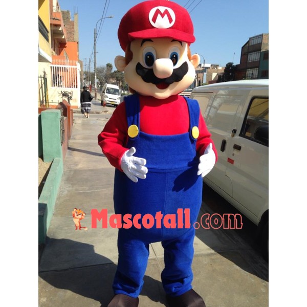 Classic Role Super Mario Mascot Cartoon Costume