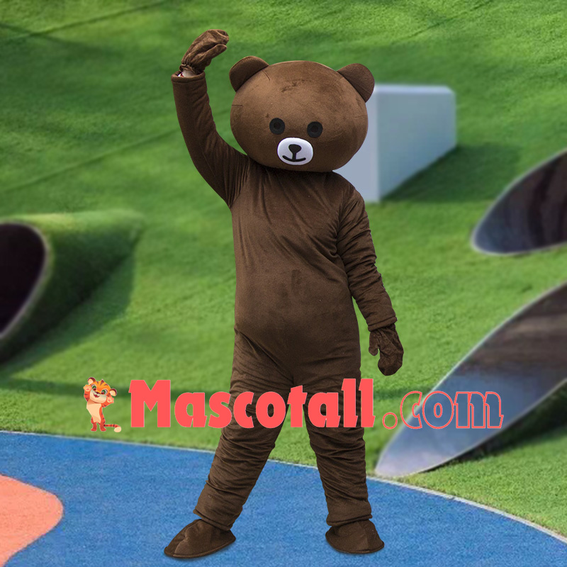 Adult Cartoon Brown Bear Mascot Costume