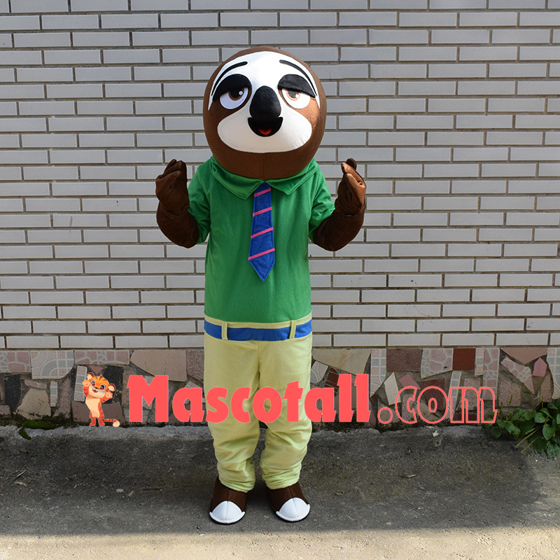 Civil Servant Sloth Lightning Cartoon Mascot Costume