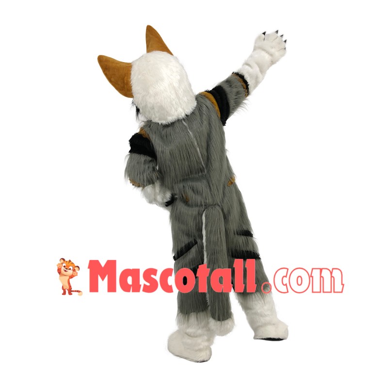 Vigorous the Smooth-coat Wolf Mascot Costume