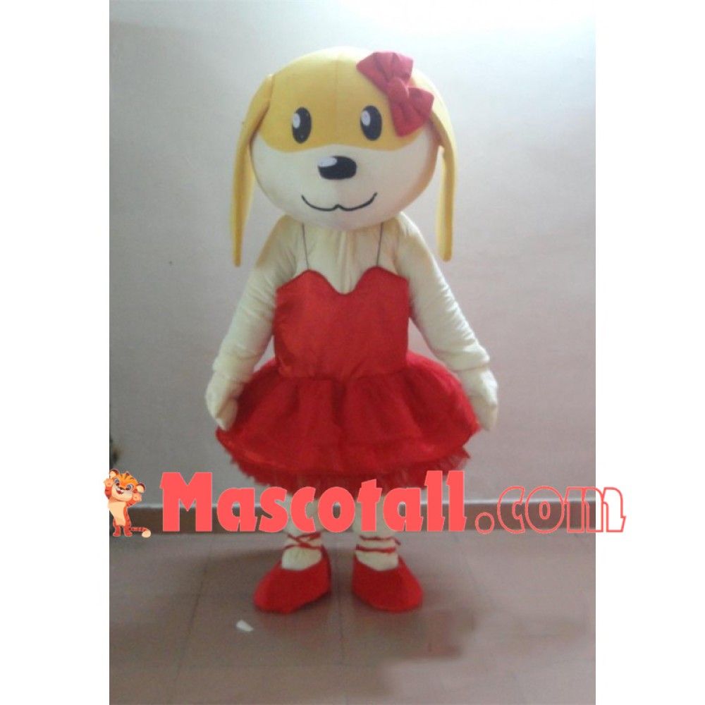 Deportment Dog In the Red Tutu Mascot Costume