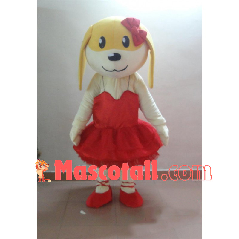 Deportment Dog In the Red Tutu Mascot Costume