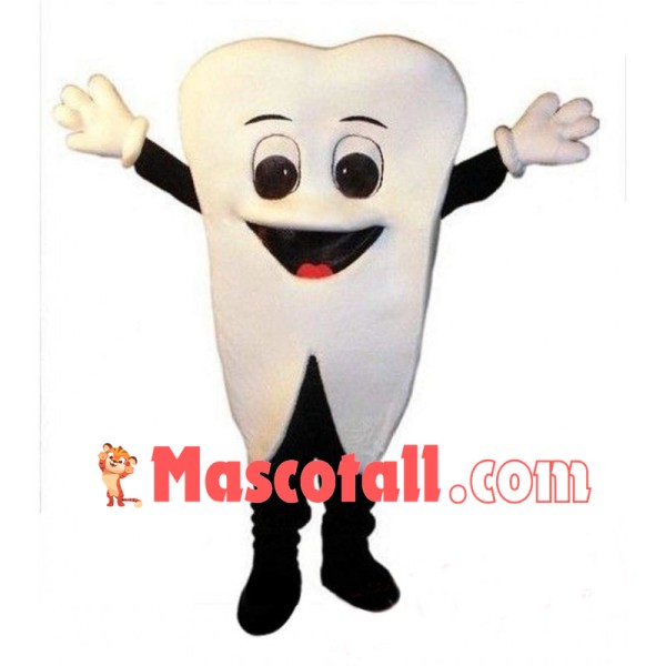 Sturdy Pure White Tooth Cartoon Mascot Costume