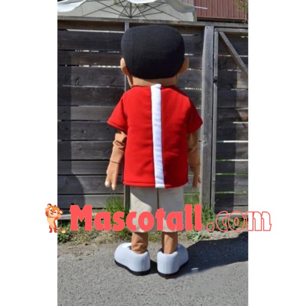 The Outdoor Sport Black Boy Mascot Costume