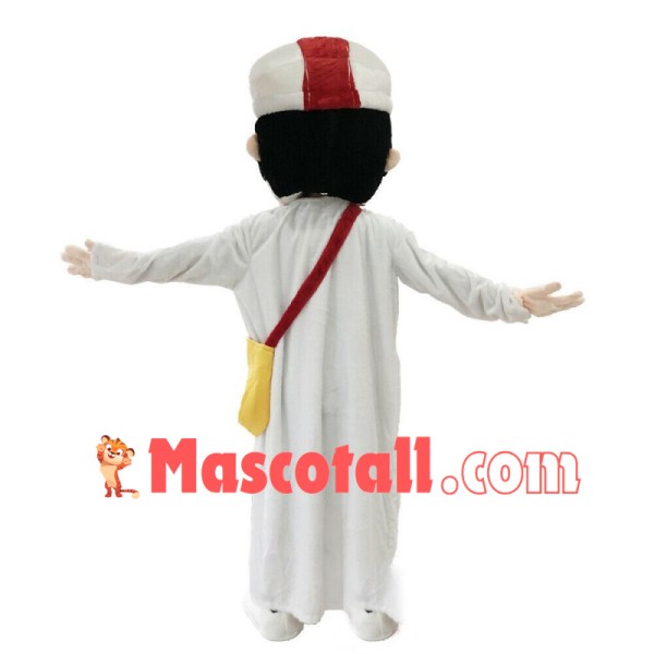 The Minority Teenager In White Robe Mascot Costume