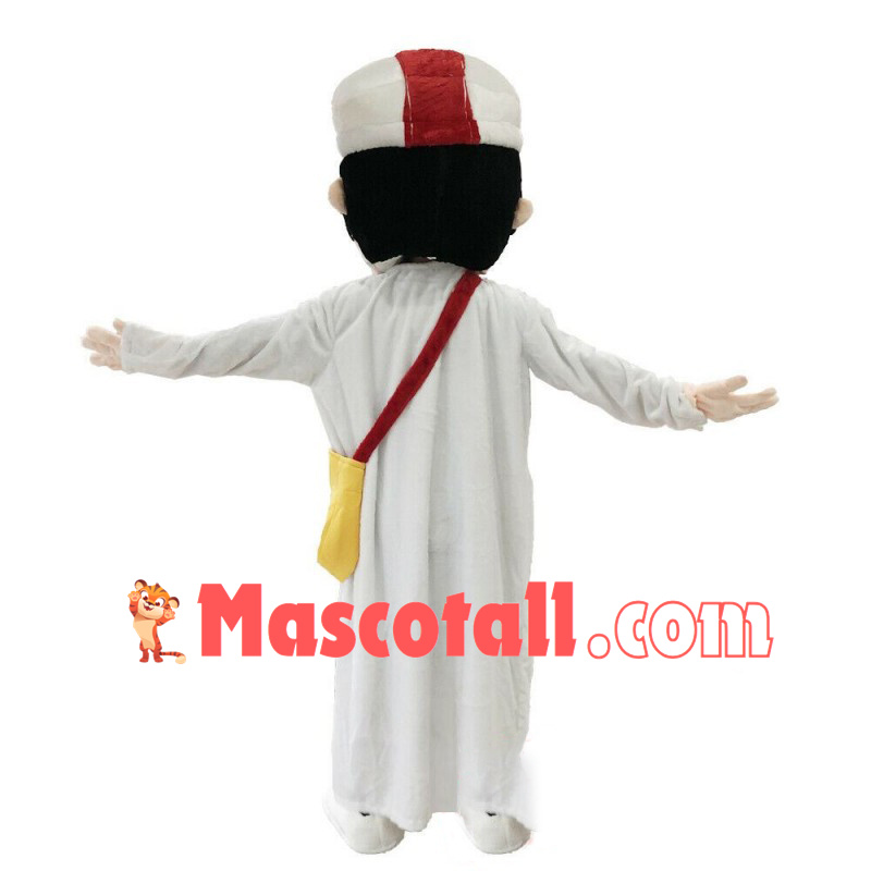 The Minority Teenager In White Robe Mascot Costume