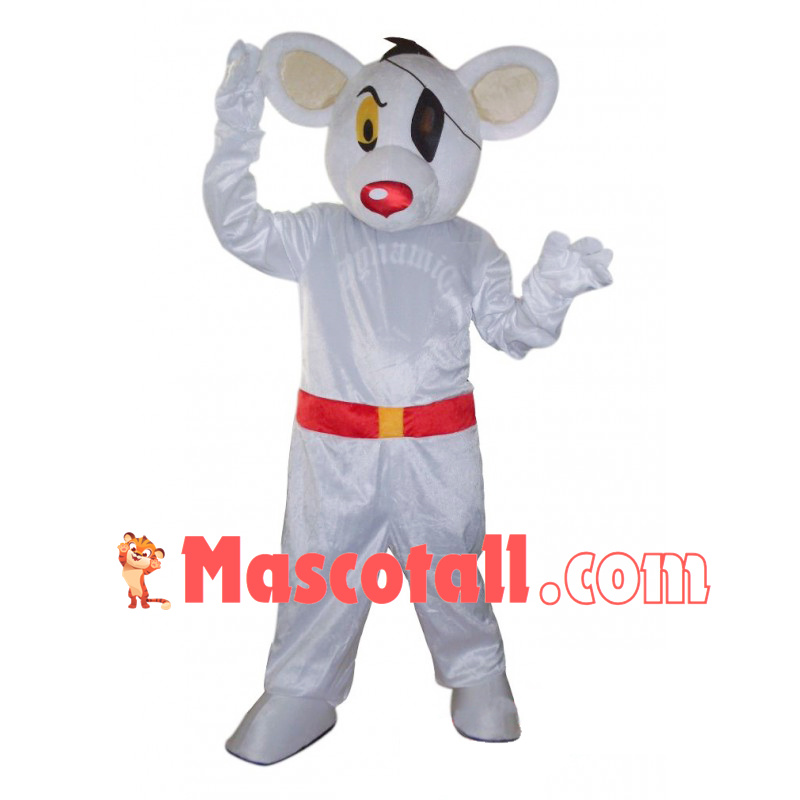 Vigilant Huge One-eyed White Mouse Mascot Costume