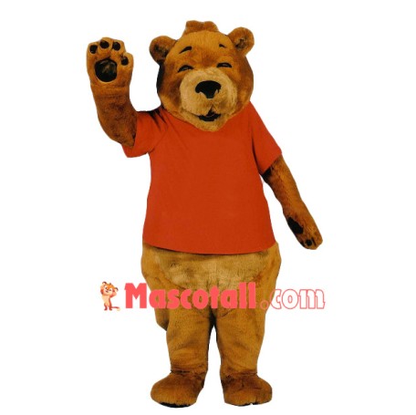 Honest Plush Bear With Smile Face Mascot Costume