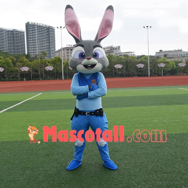 Police Officer Rabbit Judy Mascot Cartoon Costume