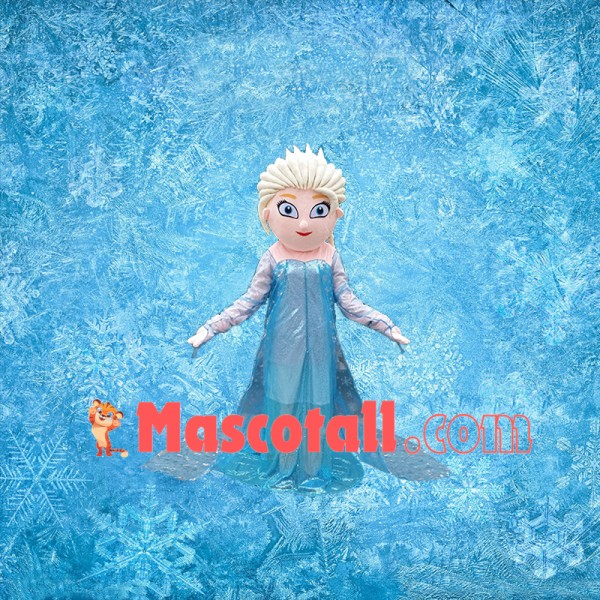 Elegant Princess Elsa of Frozen Mascot Costume