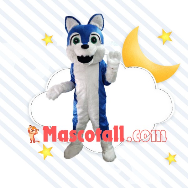 Domestic Lively Furry Husky Mascot Costume