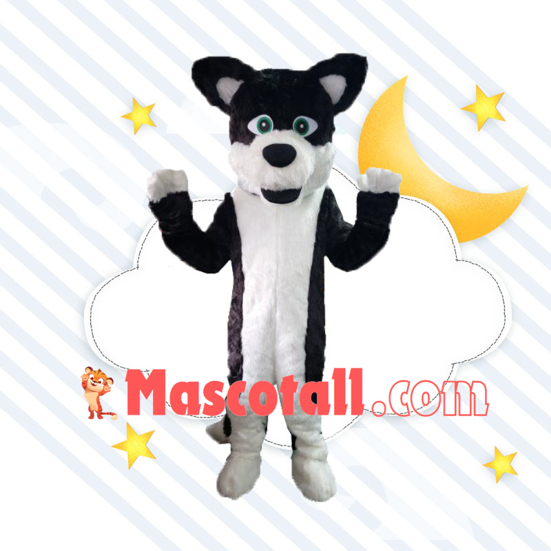 Domestic Lively Furry Husky Mascot Costume
