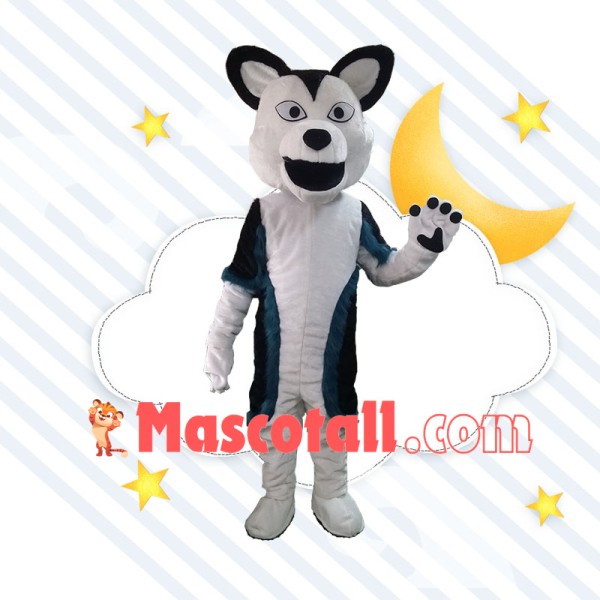 Adult Size Soft Plush Husky Dog Mascot Costume