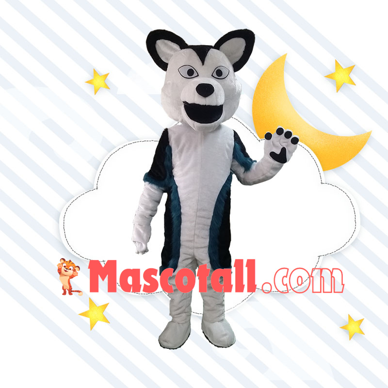 Adult Size Soft Plush Husky Dog Mascot Costume