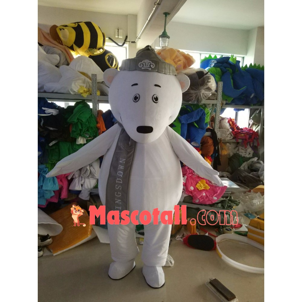 Polar Bear of Luxurious Mattress Mascot Costume