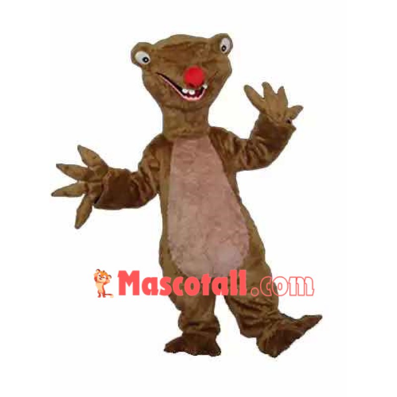 Cheerful Sloth With Good Mood Mascot Costume
